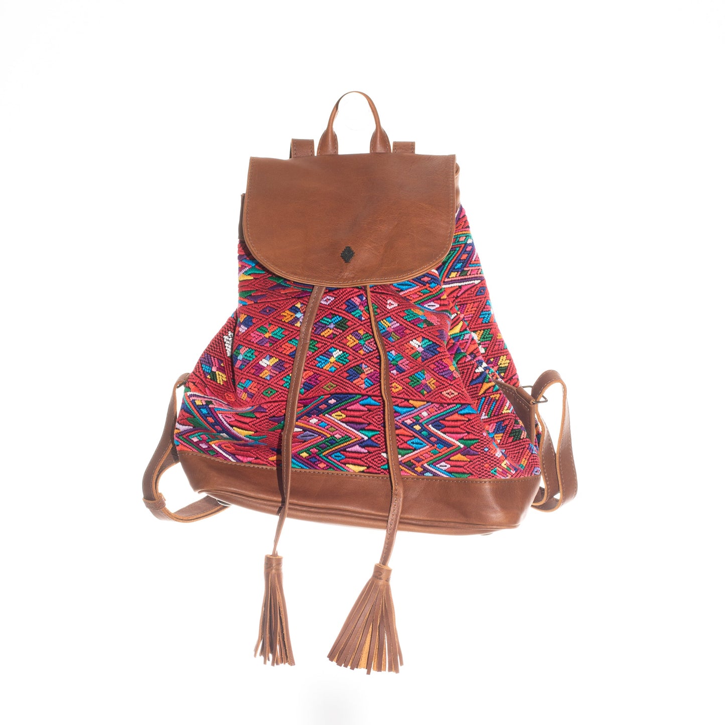 DRAWSTRING BUCKET BACKPACK - OOAK - CAFE - NO. 24224