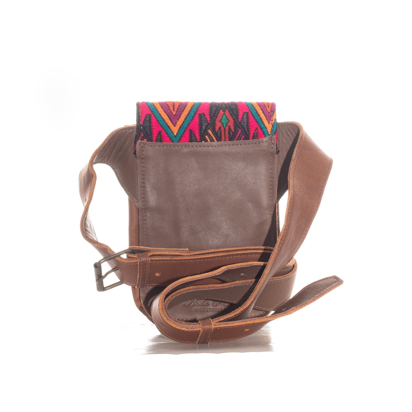 REVIVED HIP SATCHEL - OOAK HUIPIL - CAFE - NO. 23642