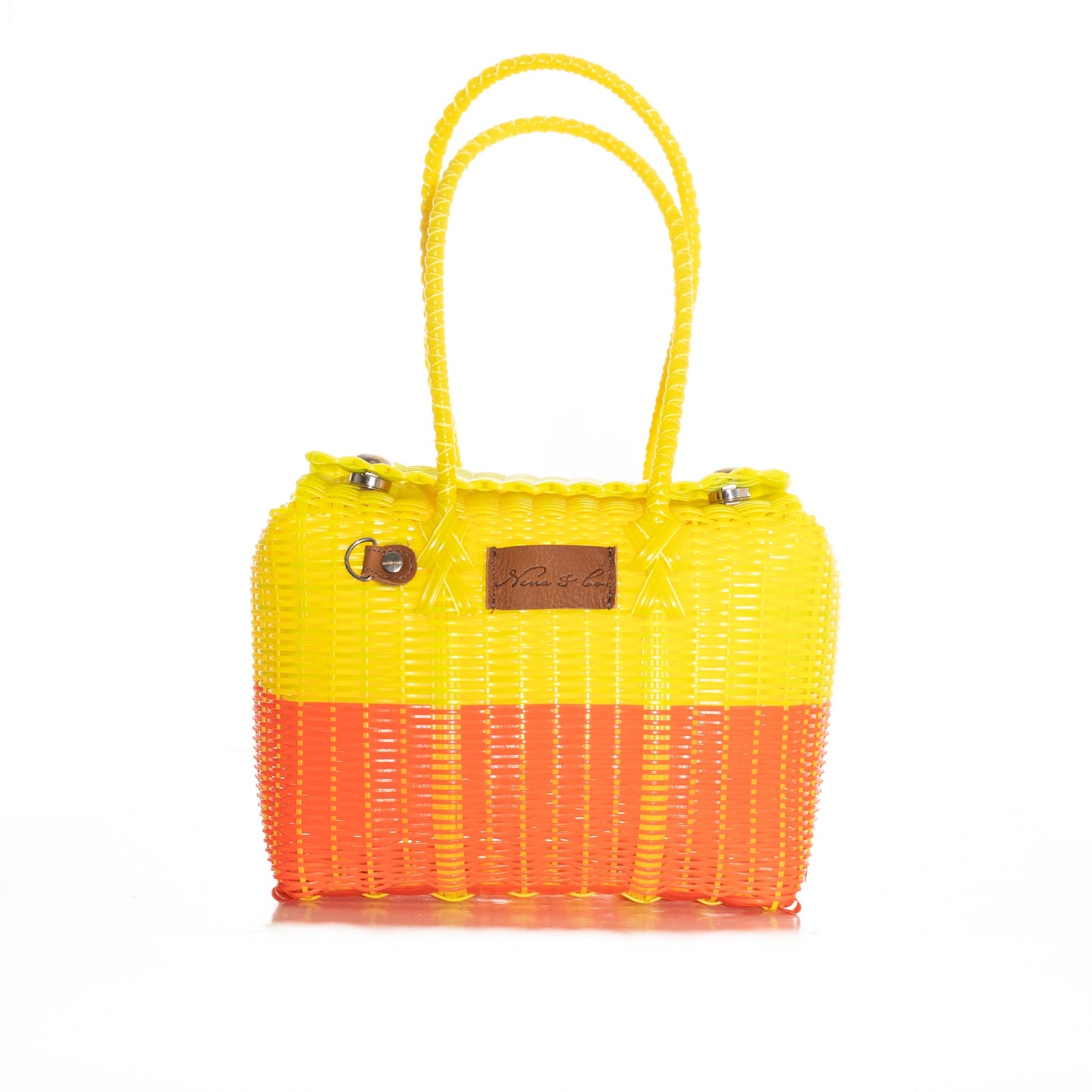 WOVEN UPCYCLED SQUARE TOTE - MEDIUM - OOAK - NO. 24816