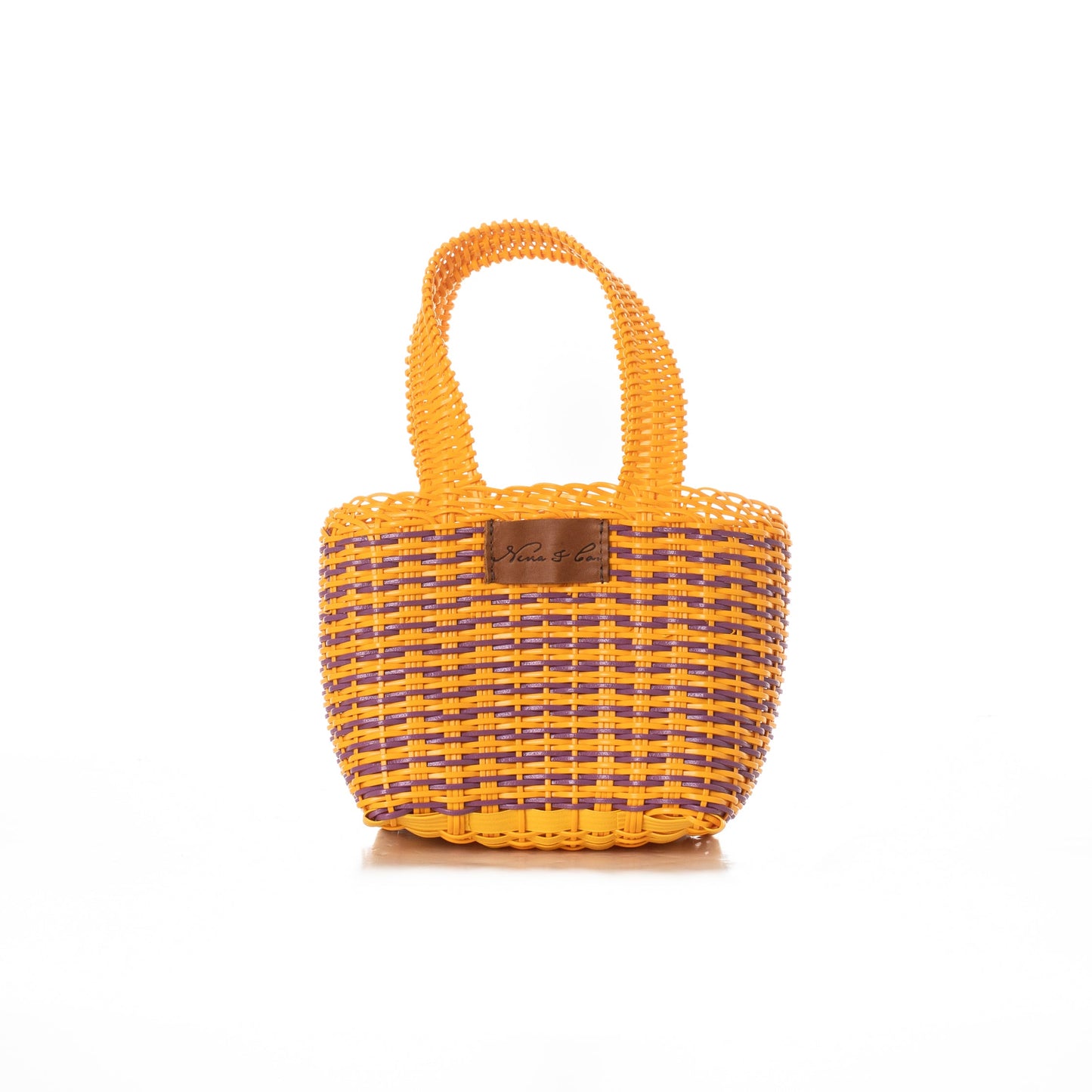 WOVEN UPCYCLED OPEN TOTE - SMALL - ZERO WASTE COLLECTION - OOAK - NO. 25158
