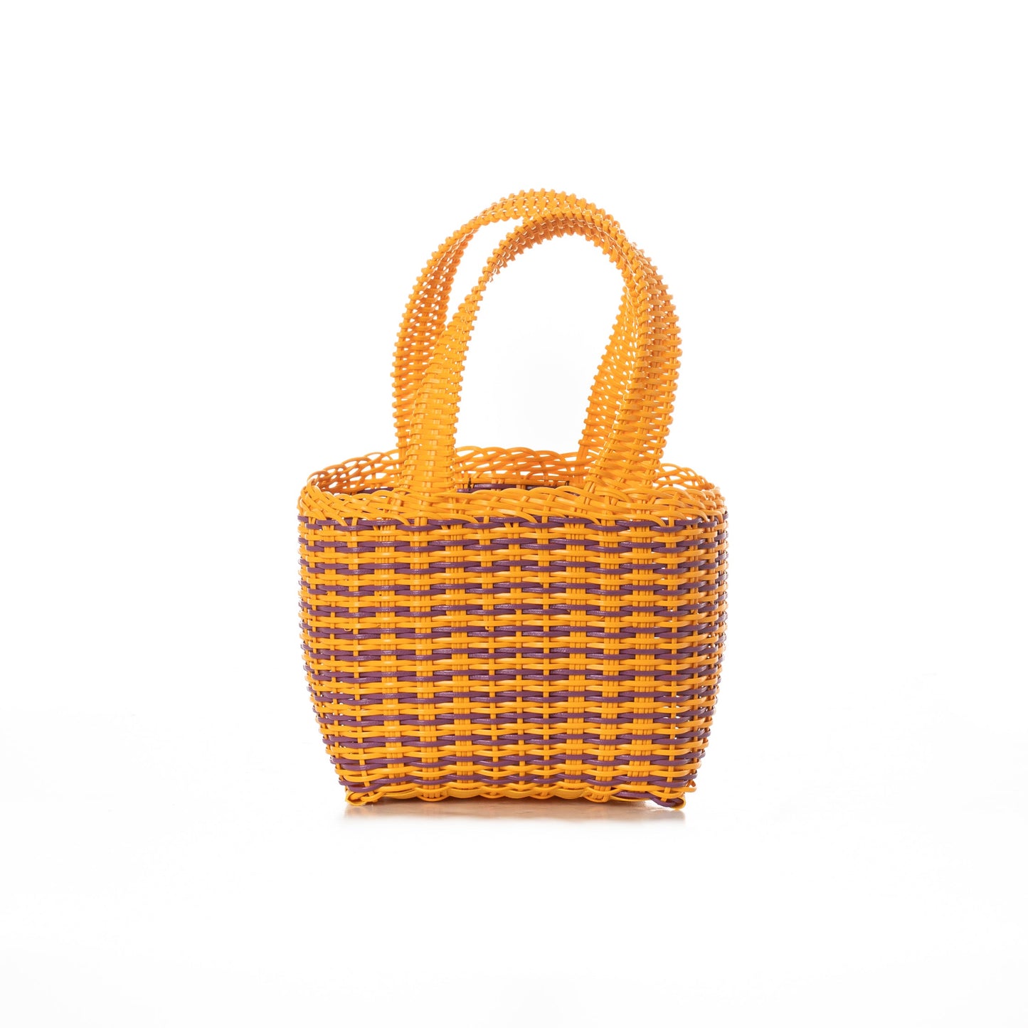 WOVEN UPCYCLED OPEN TOTE - SMALL - ZERO WASTE COLLECTION - OOAK - NO. 25158