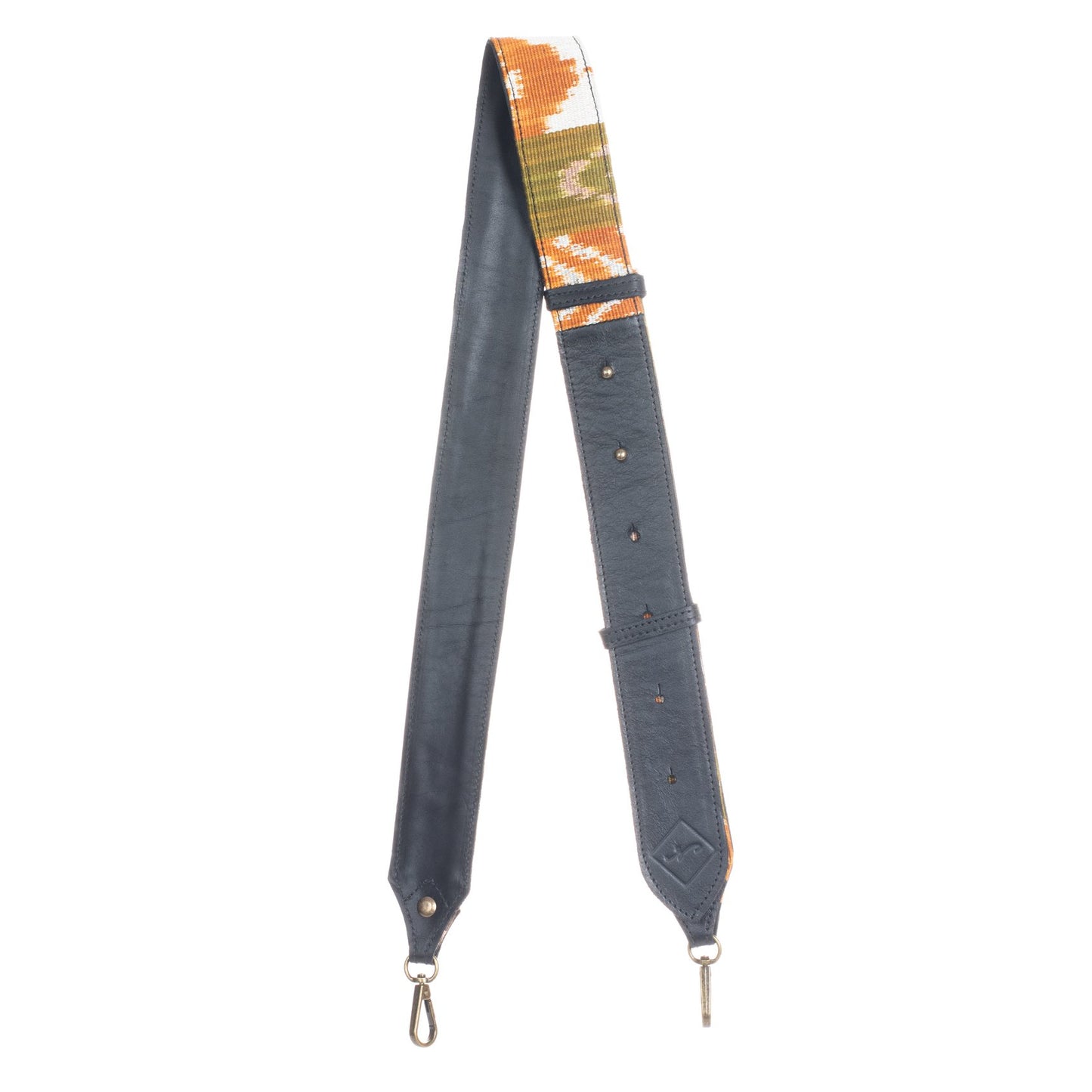 ADJUSTABLE DIAMANTE STRAP - ARTISAN MIEL - BLACK LEATHER