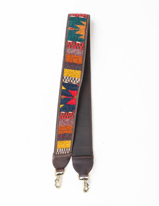 HANDWOVEN BAG STRAP - MEXICO COLLECTION - PAINTHORSE TUMBLED LEATHER NO. 86000