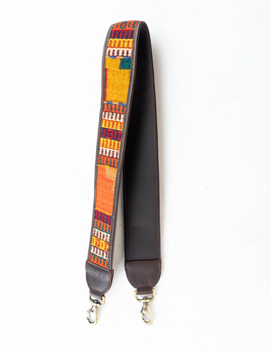 HANDWOVEN BAG STRAP - MEXICO COLLECTION - PAINTHORSE TUMBLED LEATHER NO. 86002