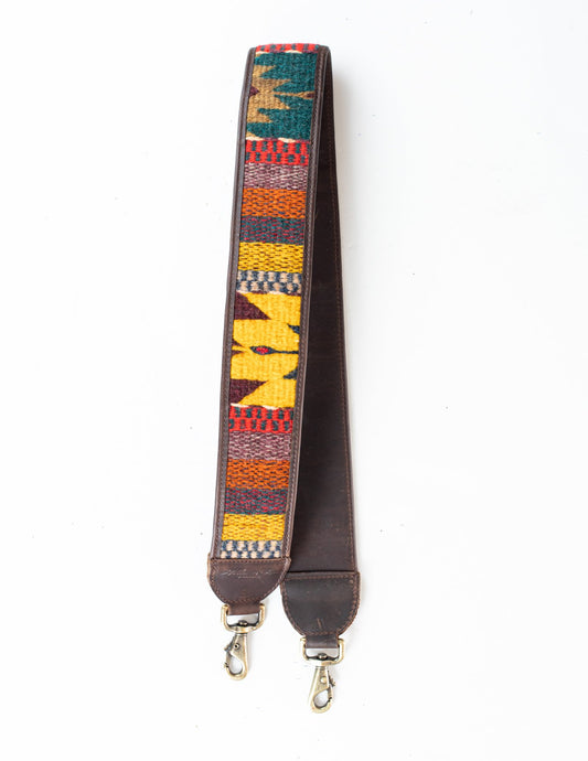HANDWOVEN BAG STRAP - MEXICO COLLECTION - PAINTHORSE TUMBLED LEATHER NO. 86080