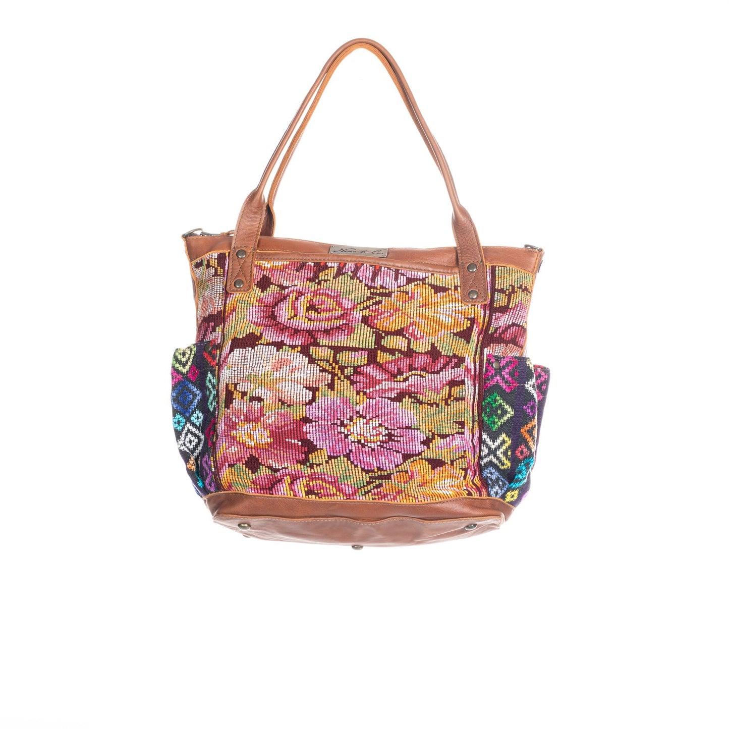 THE PERFECT BAG MEDIUM - OOAK VINTAGE TEXTILE - CAFE - NO. 83596