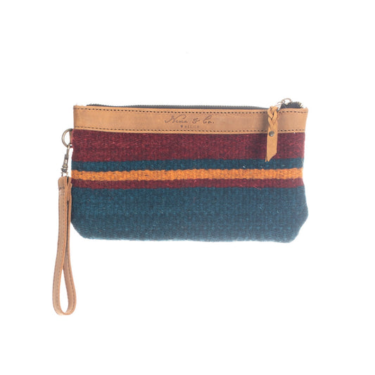 THE PERFECT CLUTCH - MEXICO COLLECTION - HANDWOVEN NO. 87226 - TOBACCO LEATHER