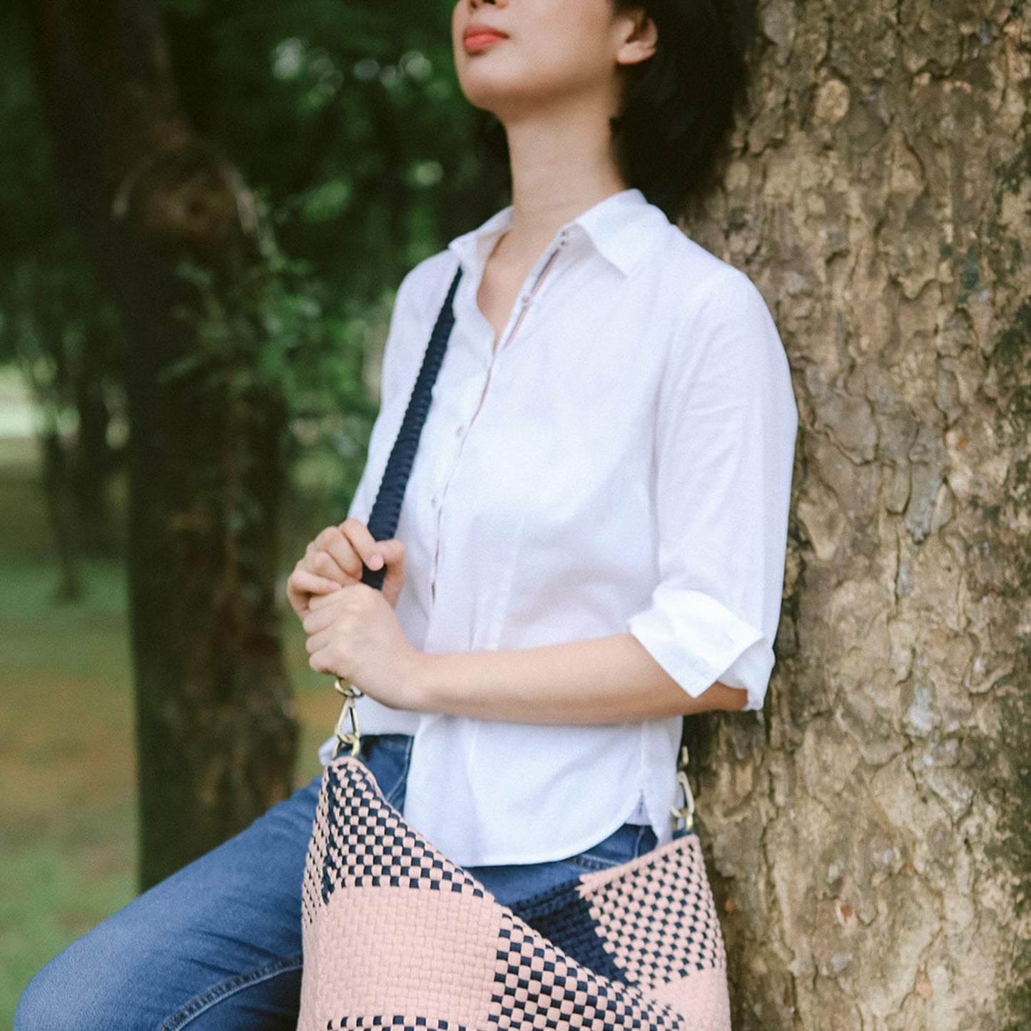 NARRA CROSS BODY BAG STRAP - PHILIPPINES COLLECTION - NAVY
