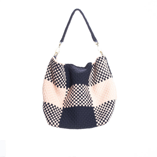**CLOSEOUT** NARRA HOBO BAG - FULL - PHILIPPINES COLLECTION - BLUSH & NAVY