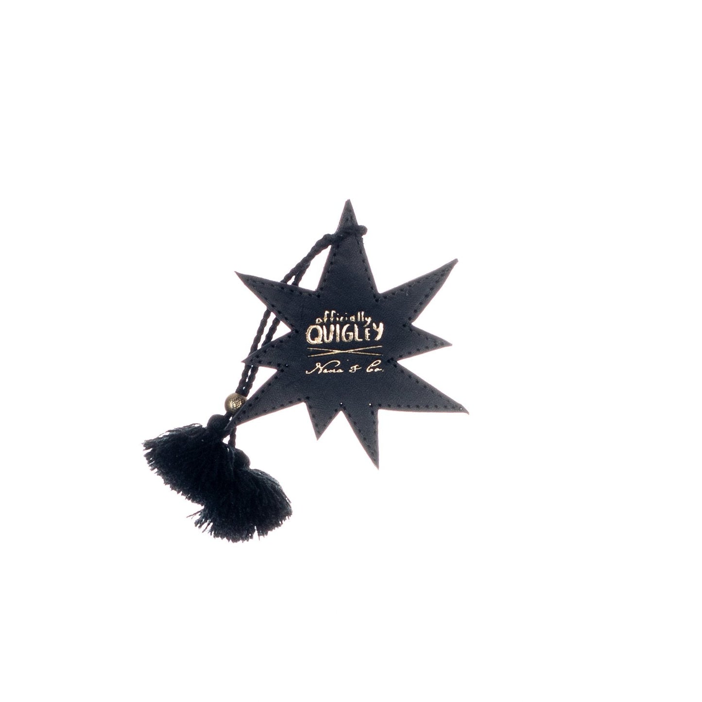 OFFICIALLY QUIGLEY x NENA & CO. - STARBURST CHARM - BLACK LEATHER