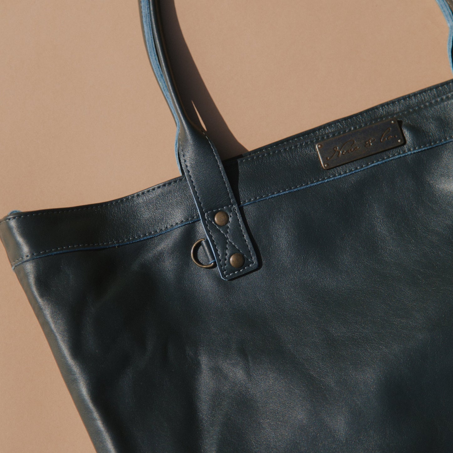 CONVERTIBLE TOTE - FULL LEATHER COLLECTION - SLATE