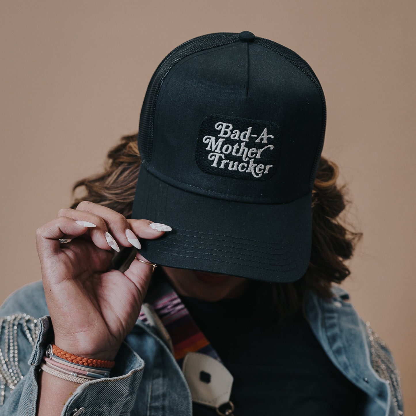 MOTHER TRUCKER HAT - BLACK - NENA & CO. X TIA BEE COLLAB