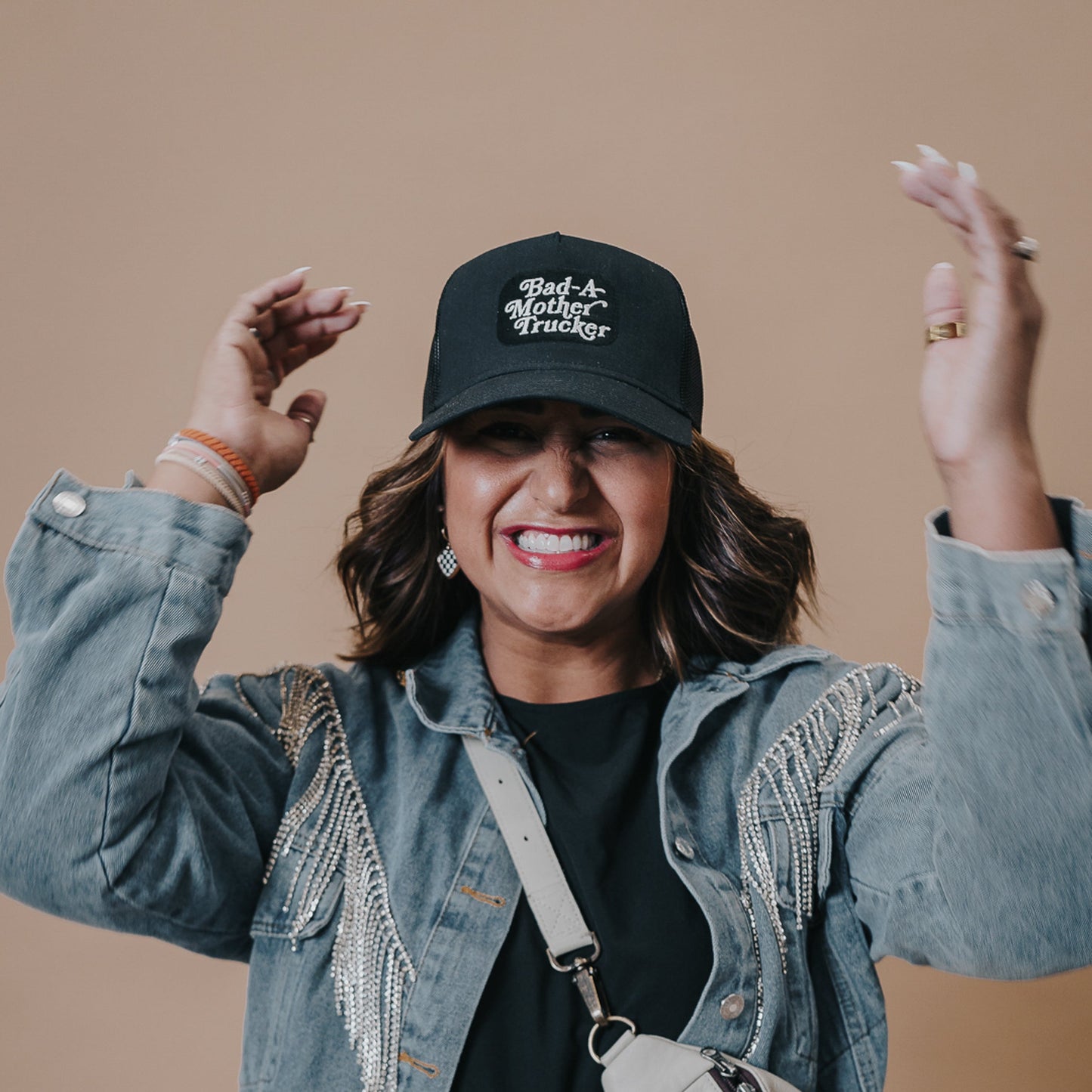 MOTHER TRUCKER HAT - BLACK - NENA & CO. X TIA BEE COLLAB