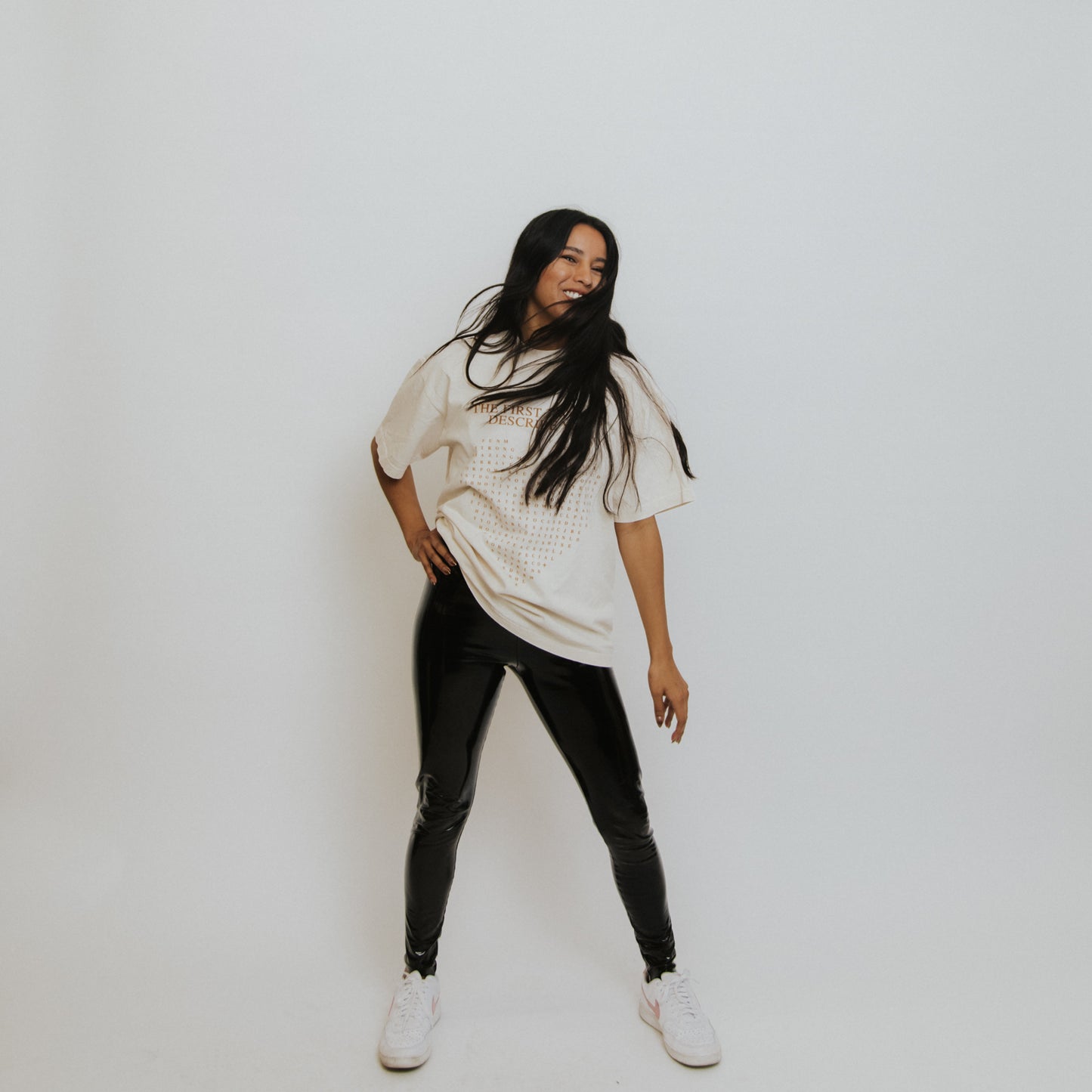 NENA & CO. APPAREL - WORD SEARCH T-SHIRT - CREAM