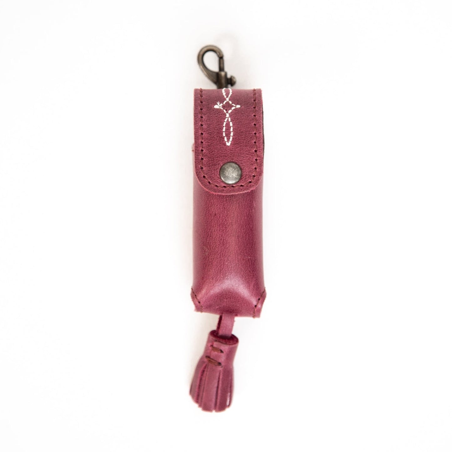 LIPSTICK CASE - MEXICO COLLECTION - SANGRIA LEATHER