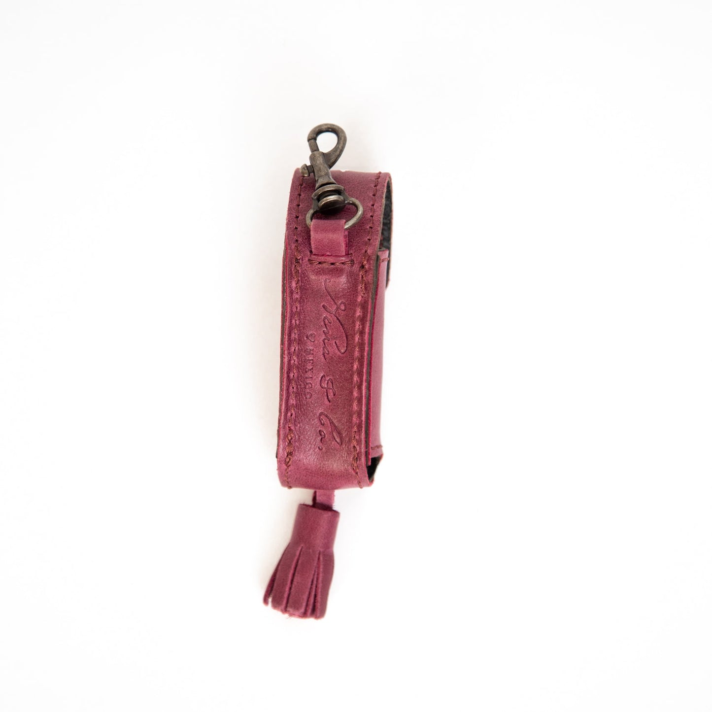 LIPSTICK CASE - MEXICO COLLECTION - SANGRIA LEATHER