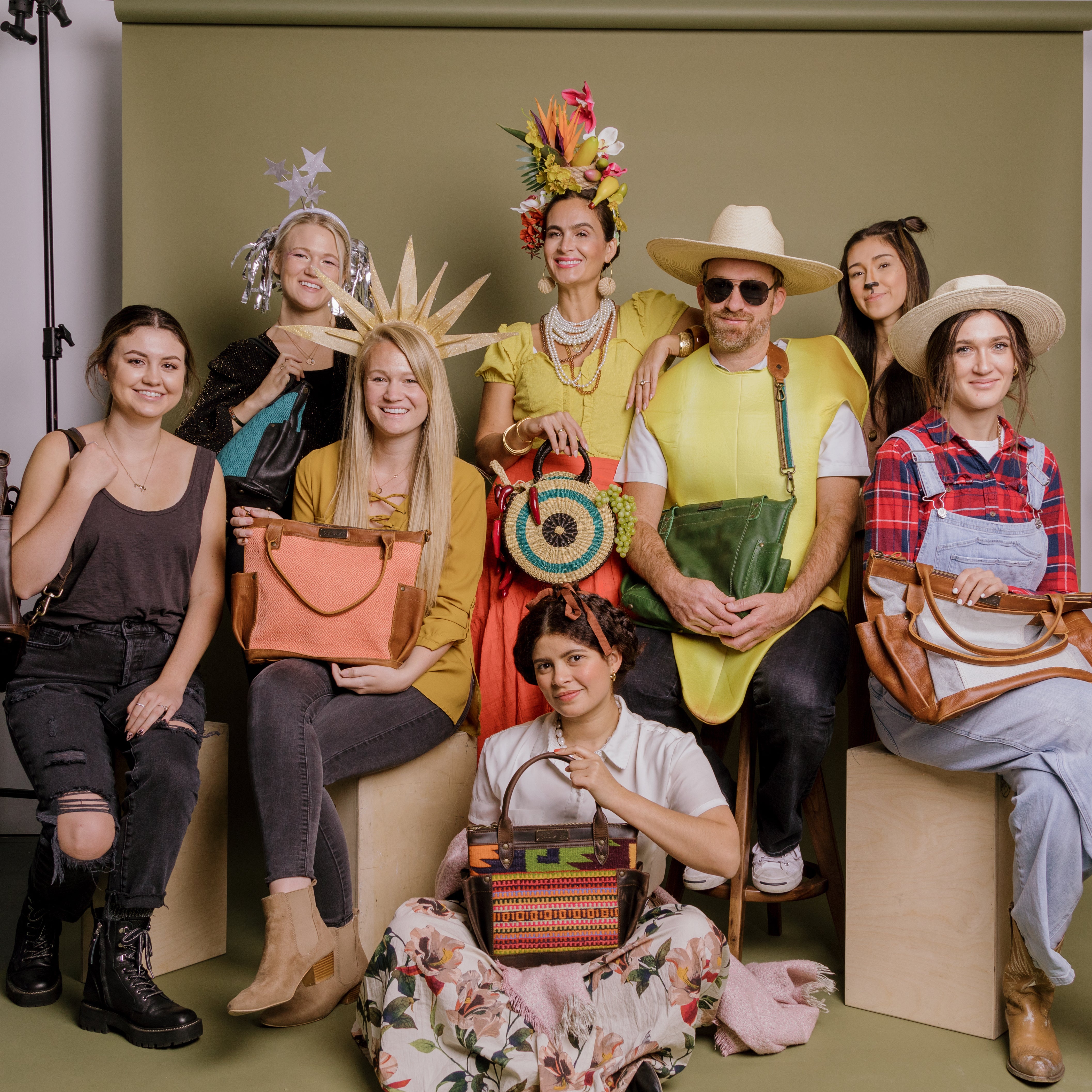 Halloween Outfits paired with Nena & Co. handbags!