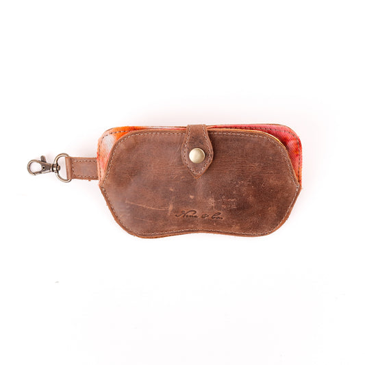 SUNGLASS SNAP CASE - TIE DYE - UPCYCLED DENIM - CAOBA - NO. 10004
