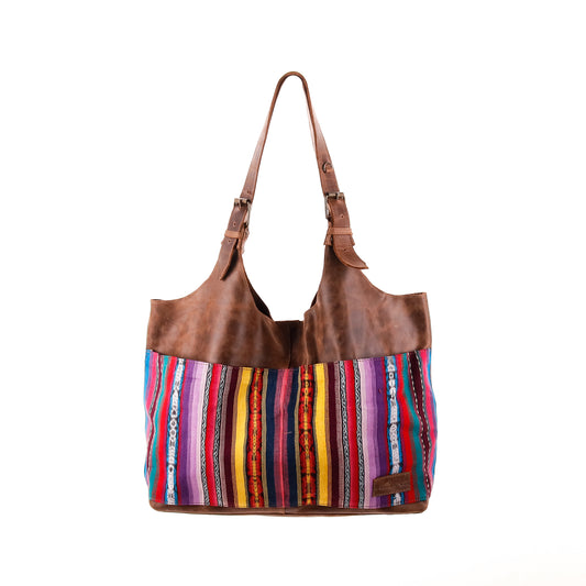 ALEJANDRA BAG - CORTE DE PLAYA - CAOBA LEATHER - NO. 10016