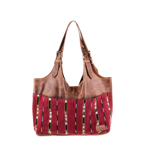 ALEJANDRA BAG - CORTE DE PLAYA - CAOBA LEATHER - NO. 10019