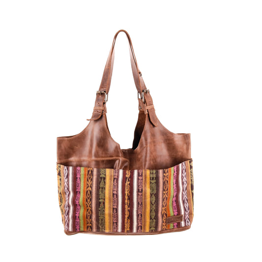 ALEJANDRA BAG - CORTE DE PLAYA - CAOBA LEATHER - NO. 10020