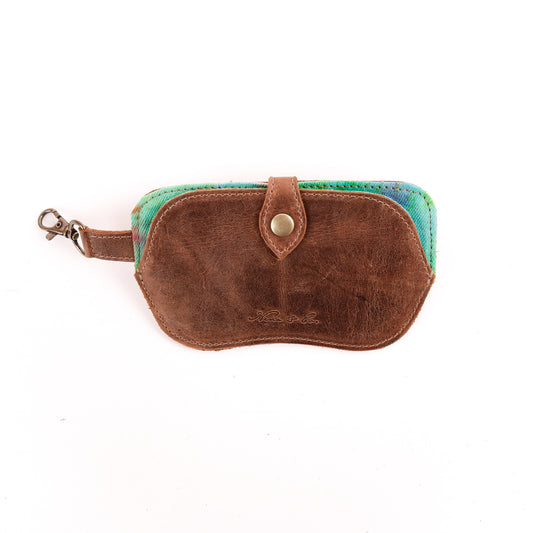 SUNGLASS SNAP CASE - TIE DYE - UPCYCLED DENIM - CAOBA - NO. 10029