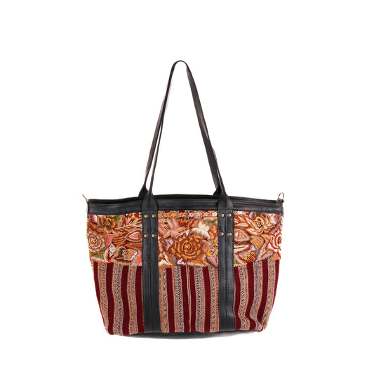 PERFECT LUCIA TOTE - OOAK PATZUN - BLACK - NO. 10108