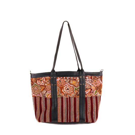 PERFECT LUCIA TOTE - OOAK PATZUN - BLACK - NO. 10108