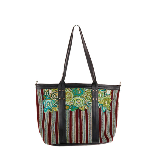PERFECT LUCIA TOTE - OOAK PATZUN - BLACK - NO. 10116
