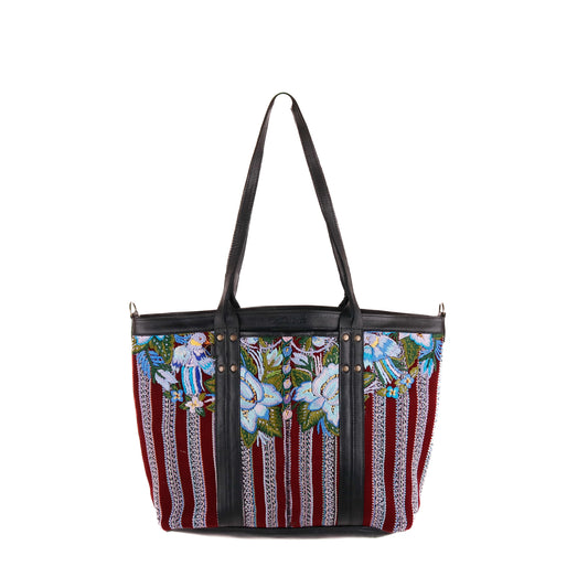 PERFECT LUCIA TOTE - OOAK PATZUN - BLACK - NO. 10117