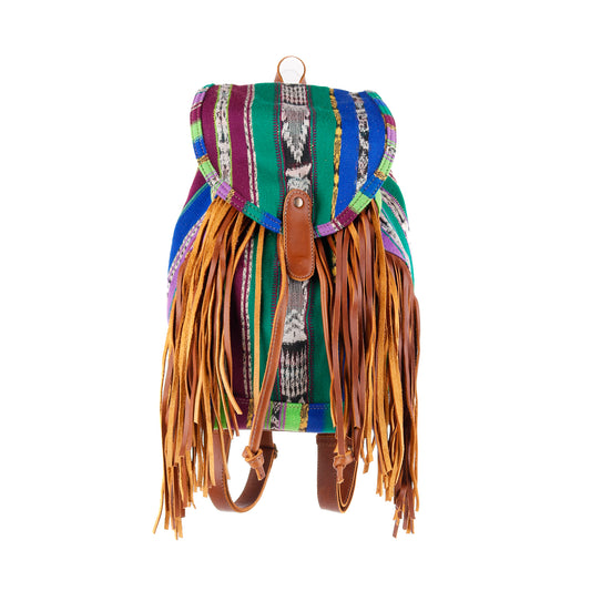FRINGE BACKPACK - OOAK CORTE - CAFE - NO. 10281
