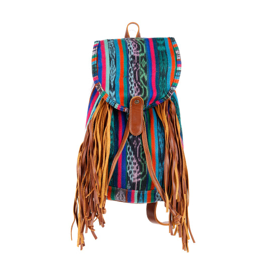 FRINGE BACKPACK - OOAK CORTE - CAFE - NO. 10284