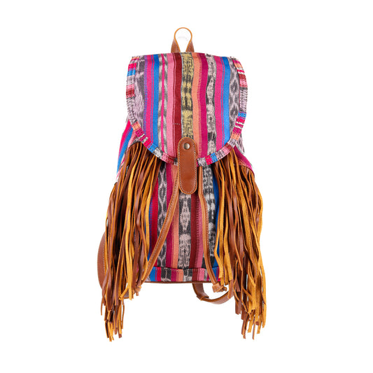 FRINGE BACKPACK - OOAK CORTE - CAFE - NO. 10285