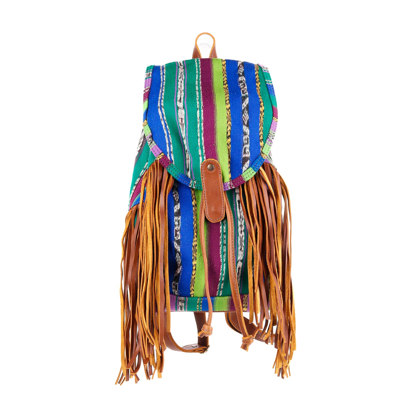 FRINGE BACKPACK - OOAK CORTE - CAFE - NO. 10287