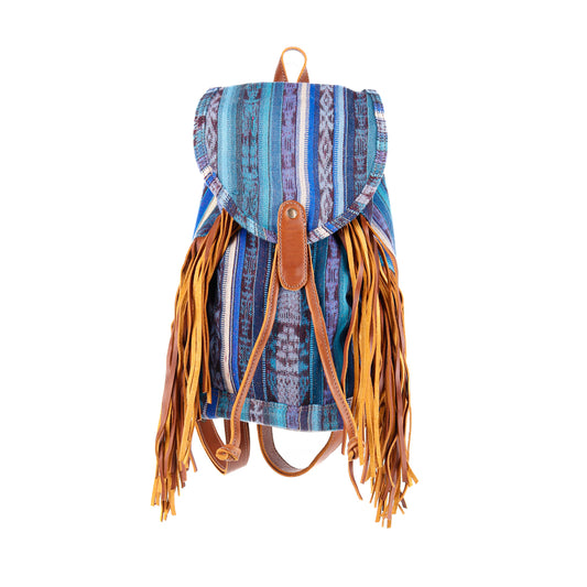 FRINGE BACKPACK - OOAK CORTE - CAFE - NO. 10289