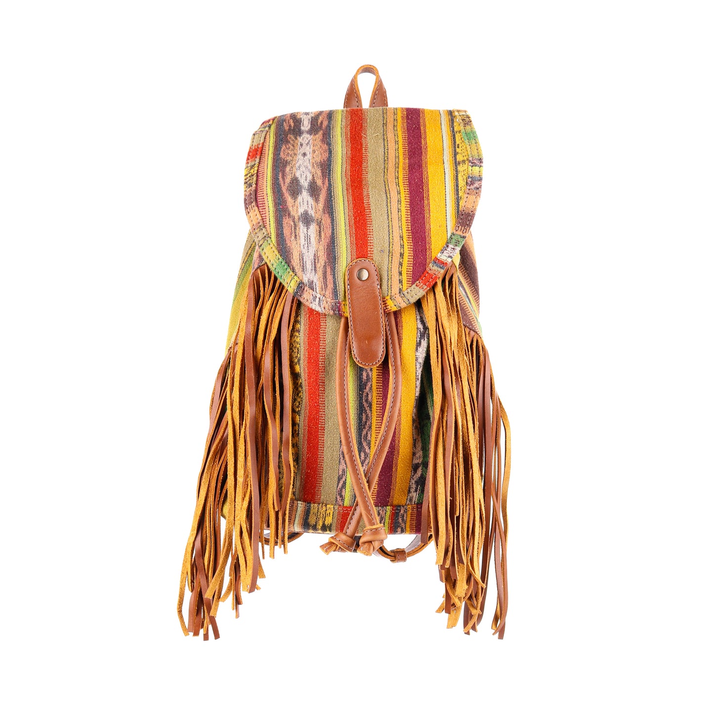 FRINGE BACKPACK - OOAK CORTE - CAFE - NO. 10291