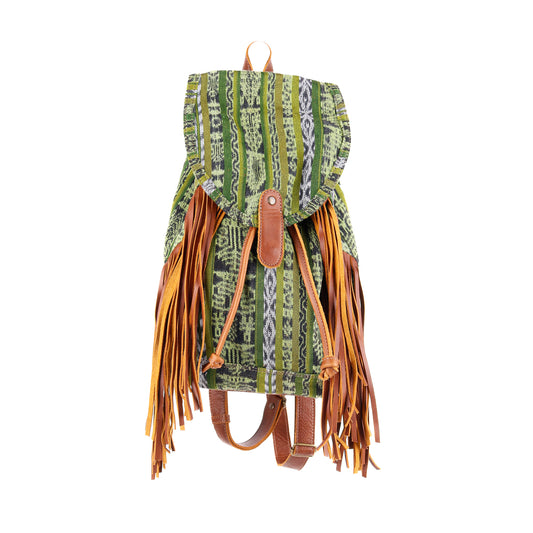 FRINGE BACKPACK - OOAK CORTE - CAFE - NO. 10292