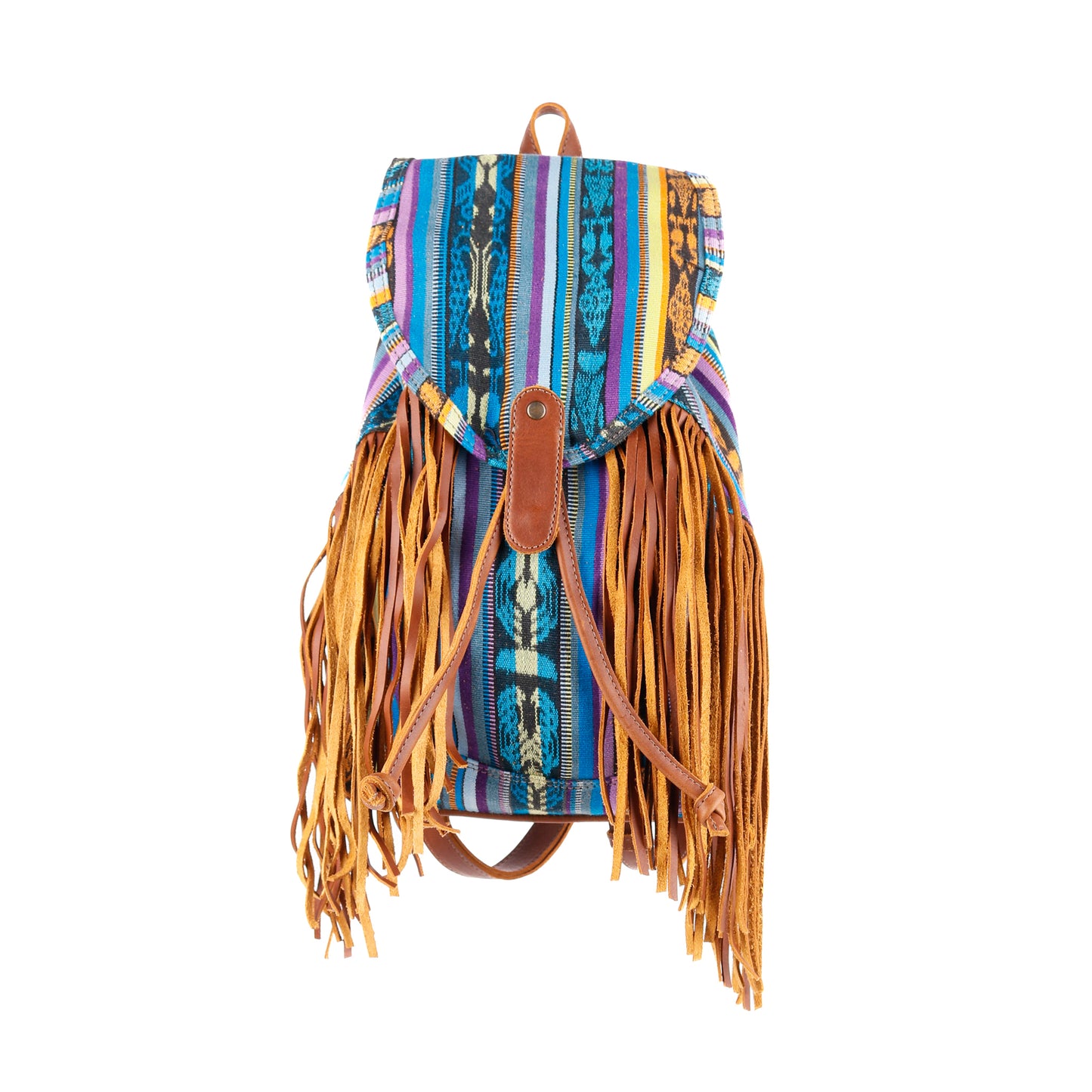 FRINGE BACKPACK - OOAK CORTE - CAFE - NO. 10294