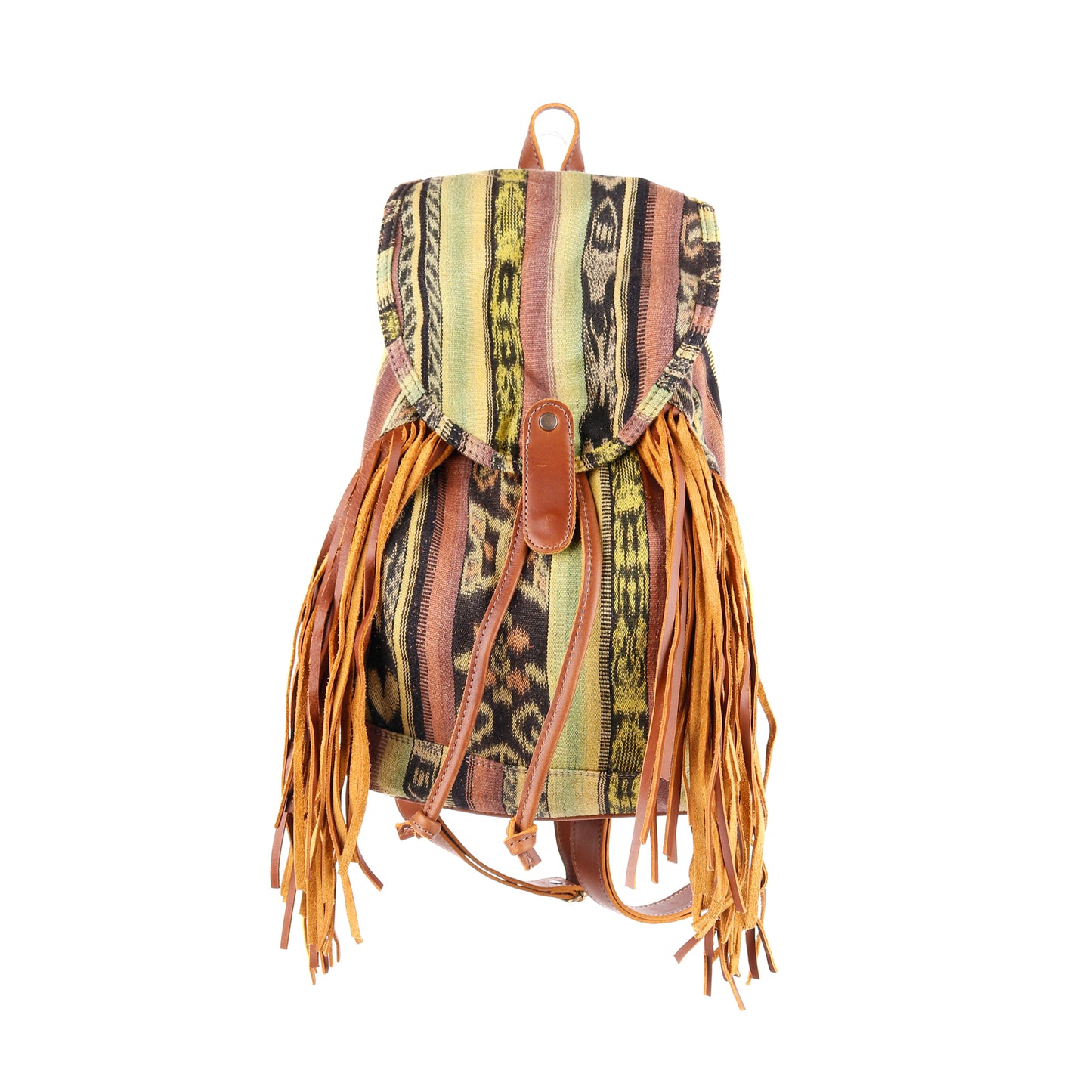 FRINGE BACKPACK - OOAK CORTE - CAFE - NO. 10296