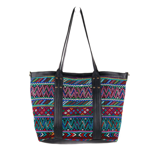 PERFECT LUCIA TOTE - OOAK HUIPIL - SAN MARTIN REGION - BLACK - NO. 10412