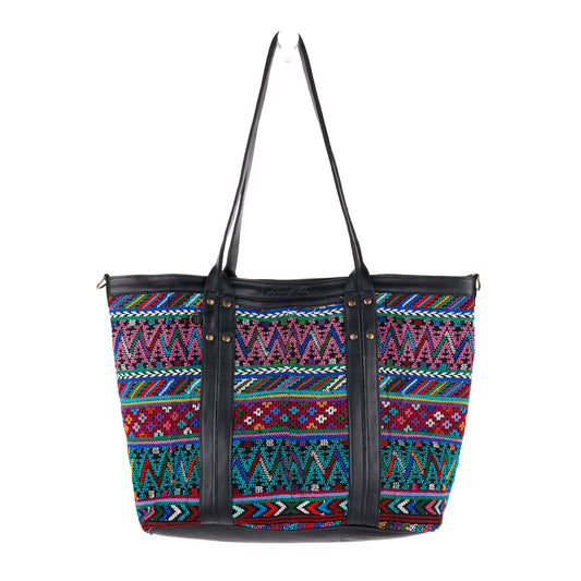 PERFECT LUCIA TOTE - OOAK HUIPIL - SAN MARTIN REGION - BLACK - NO. 10412