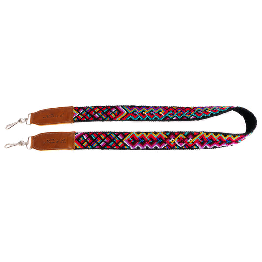 OG CAMERA STRAP - OOAK WOVEN FAJA TEXTILE - CAFE - NO. 10464