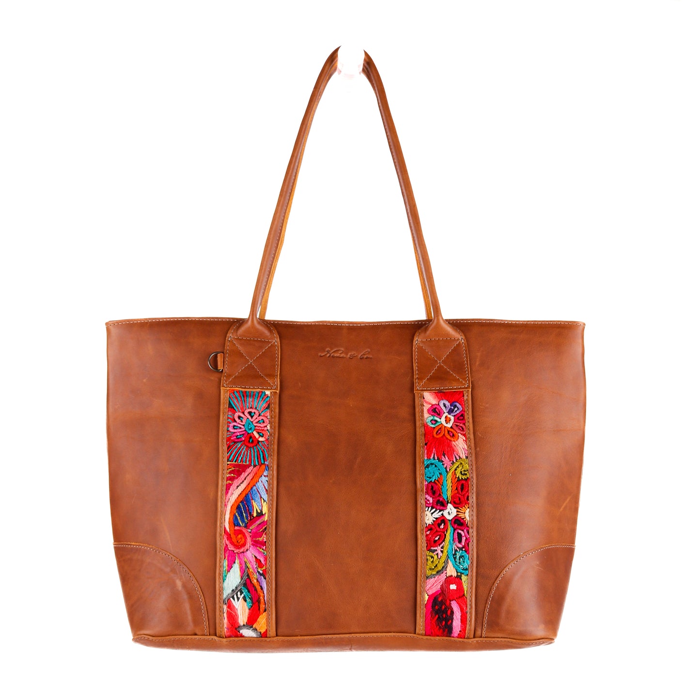 THE FOREVER TOTE - VINTAGE FAJA ACCENTS - CAFE - NO. 10694