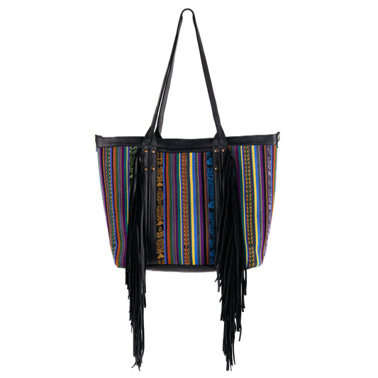LUCIA FRINGE TOTE - CORTE - BLACK - NO. 10707