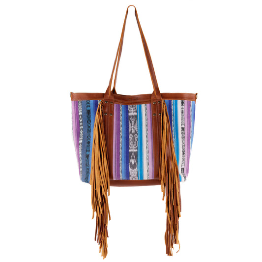 LUCIA FRINGE TOTE - CORTE - CAFE - NO. 10717