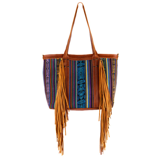LUCIA FRINGE TOTE - CORTE - CAFE - NO. 10724