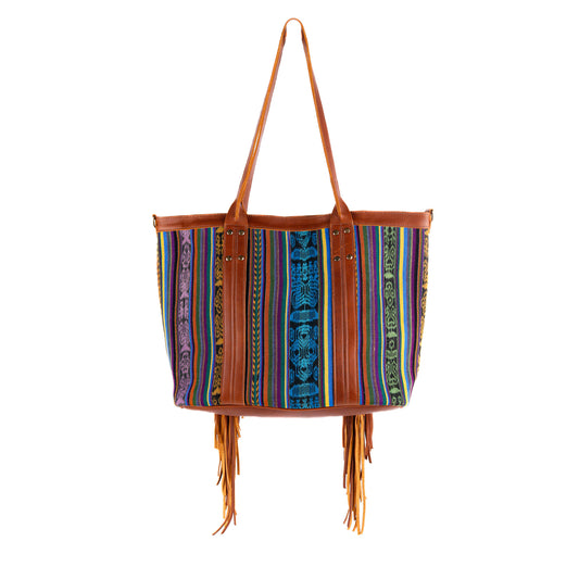 LUCIA FRINGE TOTE - CORTE - CAFE - NO. 10725