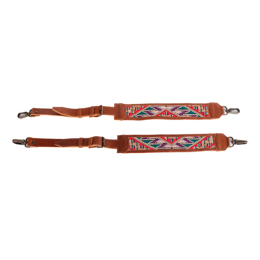 SOFIA BACKPACK STRAP SET - OOAK HUIPIL - CAFE - NO. 10911