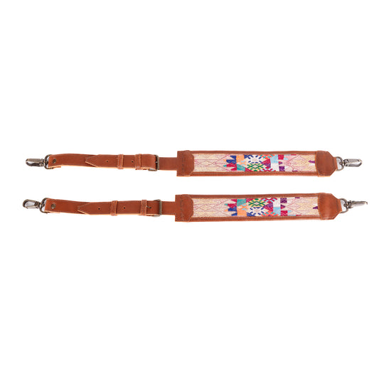 SOFIA BACKPACK STRAP SET - OOAK HUIPIL - CAFE - NO. 10913