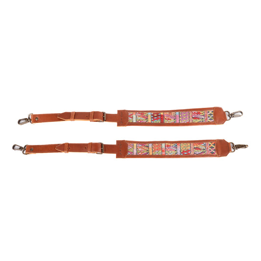 SOFIA BACKPACK STRAP SET - OOAK HUIPIL - CAFE - NO. 10918